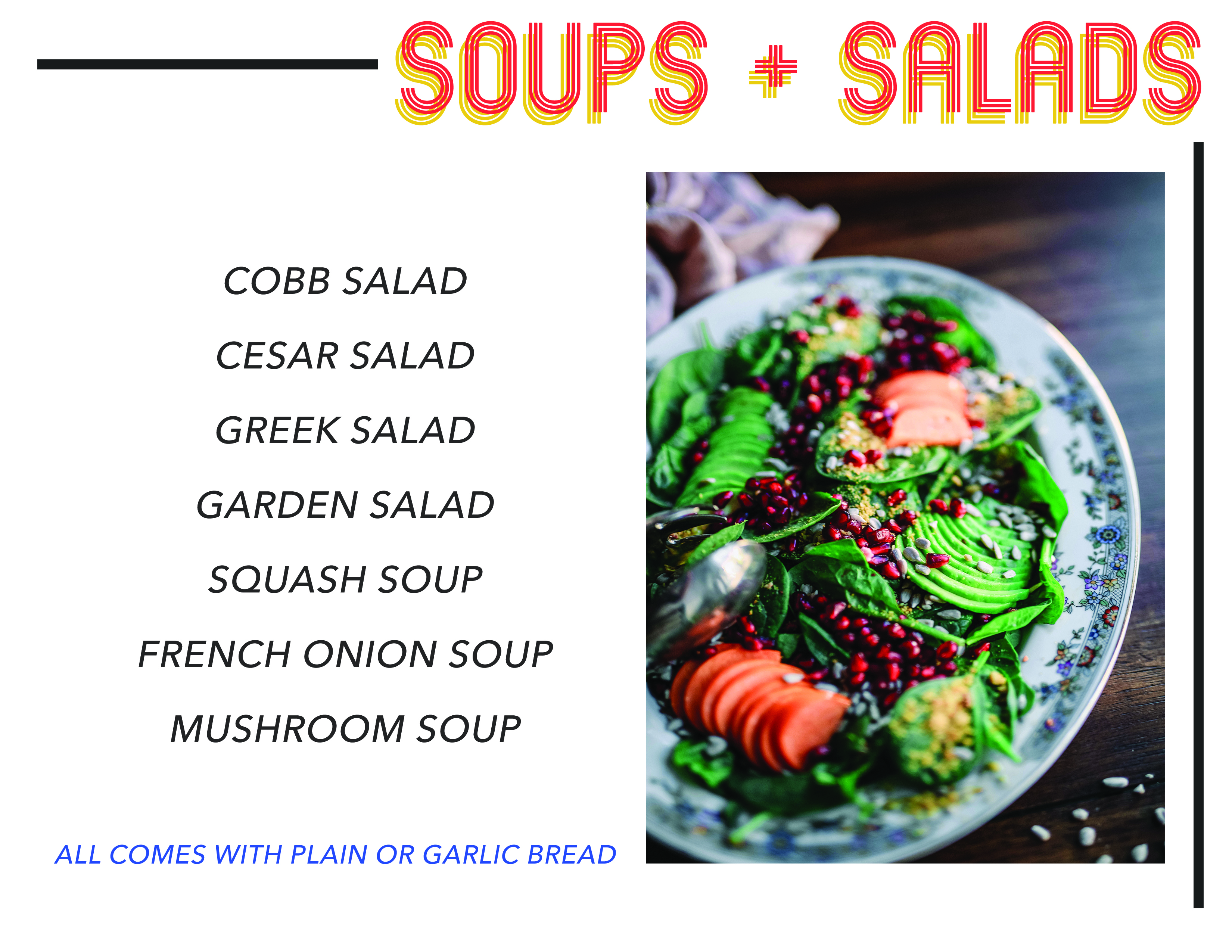 soups and salads